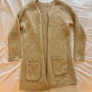Oversized Cozy Beige Knit grandma Cardigan Sweater